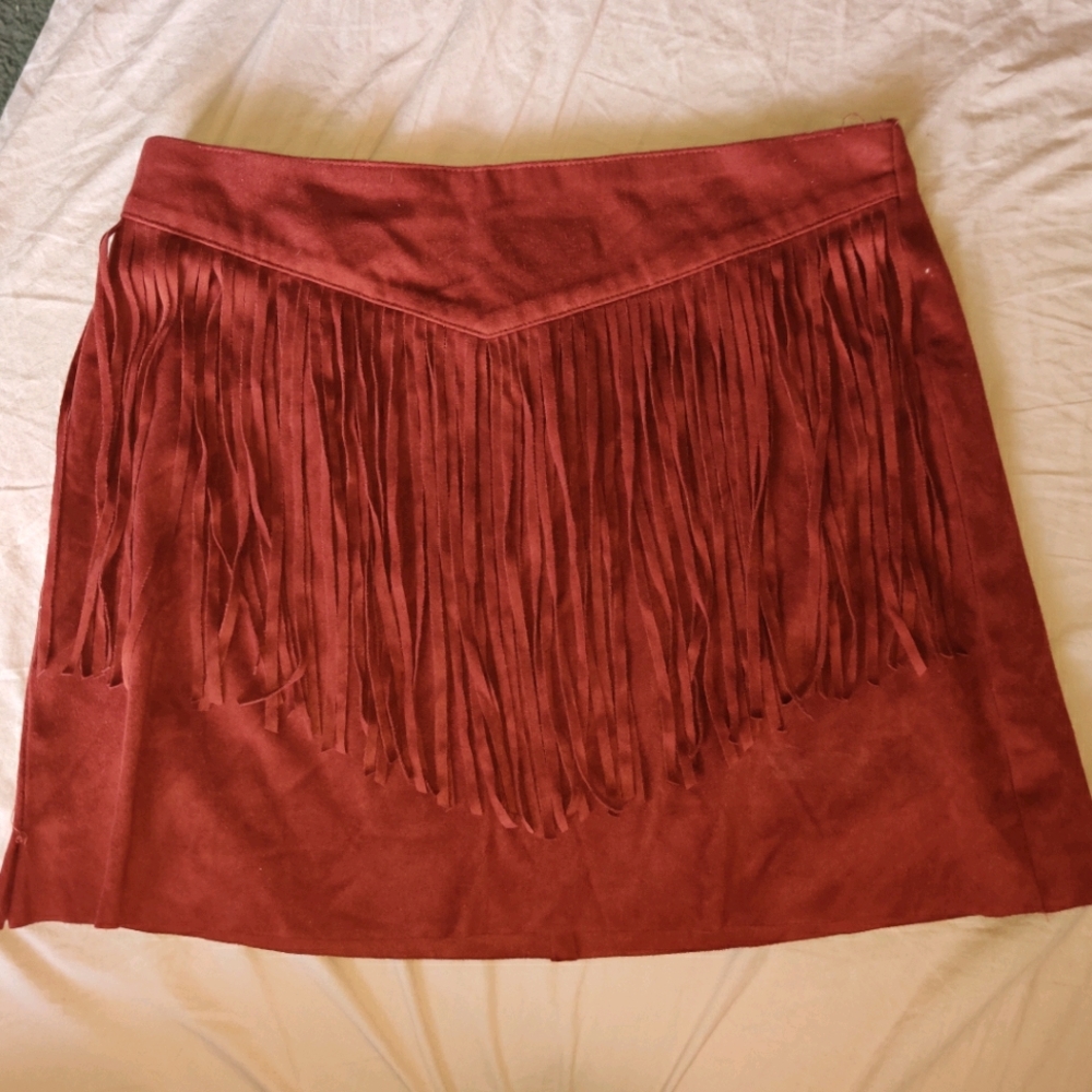 Burnt orange/red skirt